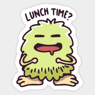 This Monster is Waiting for Lunch Time Sticker